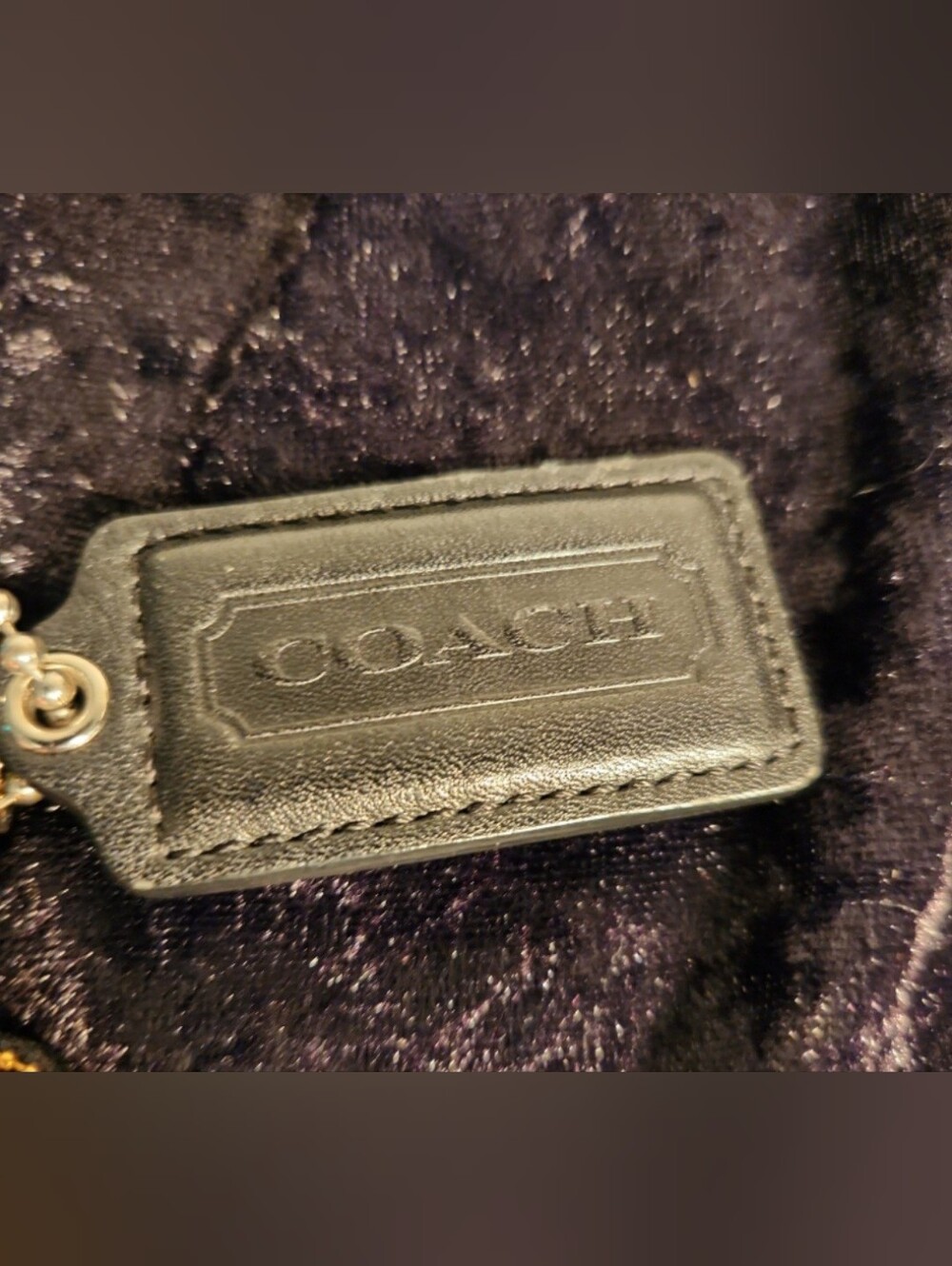 Coach Black Leather Hang Tag - Picture 2 of 4